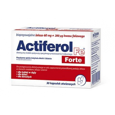 Miniaturka artykułu - ACTIFEROL FE Forte - 30 kapsułek