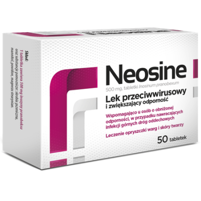 Miniaturka artykułu - NEOSINE 500 mg - 50 tabletek powlekanych