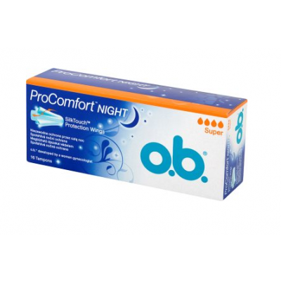 Miniaturka artykułu - OB ProComfort Night Super Tampony higieniczne, 16 sztuk