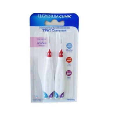 Miniaturka artykułu - Elgydium Clinic Trio 4 Compact MIX szerokie przestrzenie międzyzębowe  - 1 sztuka (840)