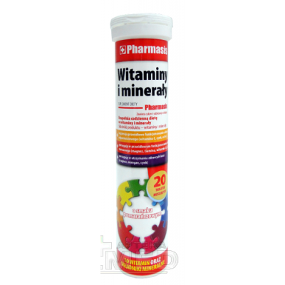 Miniaturka artykułu - Pharmasis Witaminy i Minerały - 20 tabletek musujących (21675)