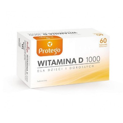 Miniaturka artykułu - Protego Witamina D 1000 - 60 kapsułek