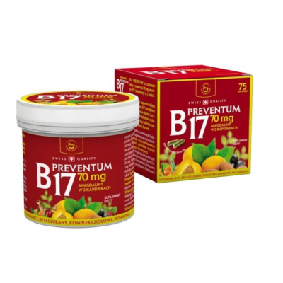 Miniaturka artykułu - B17 PREVENTUM 70mg - 75 kapsułek 
