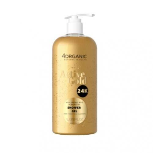 Miniaturka artykułu - 4ORGANIC Active Gold 24K Żel pod prysznic ze złotymi drobinkami, 1l