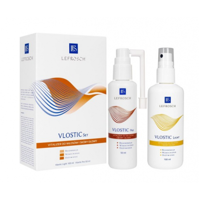 Miniaturka artykułu - VLOSTIC Set Płyn vitalizer do włos&oacute;w zestaw - Vlostic Light 100 ml + Vlostic Pro 50 ml