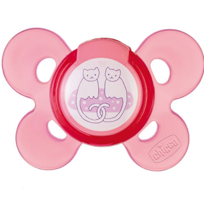 Miniaturka artykułu - CHICCO PhysioComfort smoczek 4m+ r&oacute;żowy - 1 sztuka 