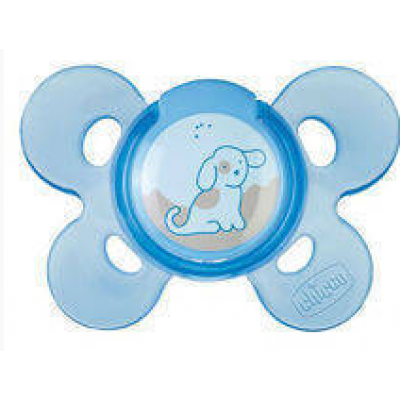 Miniaturka artykułu - CHICCO PhysioComfort smoczek 0m+ niebieski - 1 sztuka 