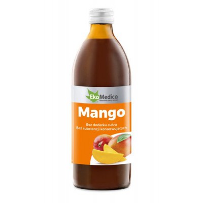 Miniaturka artykułu - Mango sok 100 % EkaMedica - 500ml