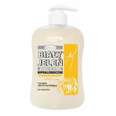 Miniaturka artykułu - BIAŁY JELEŃ PREMIUM Mydło owies - 300 ml