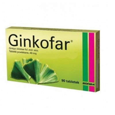 Miniaturka artykułu - Ginkofar 0,04 g - 90 tabletek