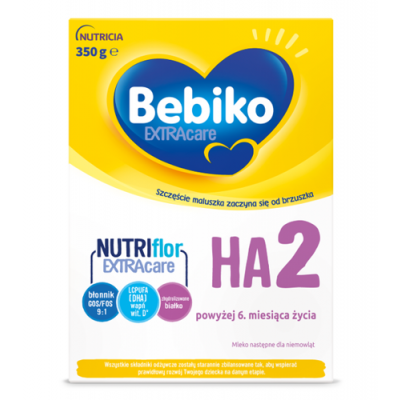 Miniaturka artykułu - Bebiko Extra Care HA 2 Specjalistyczne hipoalergiczne mleko następne powyżej 6. miesiąca życia, 350g