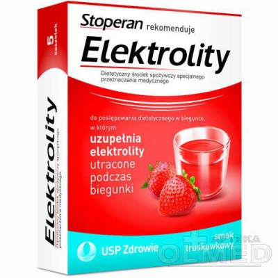 Miniaturka artykułu - Elektrolity (Stoperan) smak truskawkowy - 5 saszetek