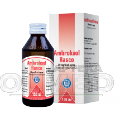Miniaturka artykułu - Ambroksol Hasco syrop 0,03g/5ml - 150 ml 