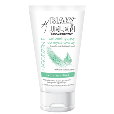 Miniaturka artykułu - BIAŁY JELEŃ Peelingujący żel do mycia twarzy - 150 ml