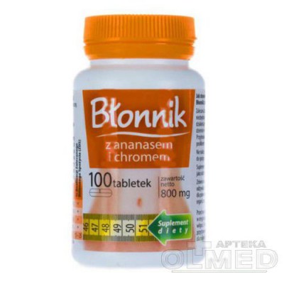 Miniaturka artykułu - Błonnik z ananasem i chromem - 100 tabletek