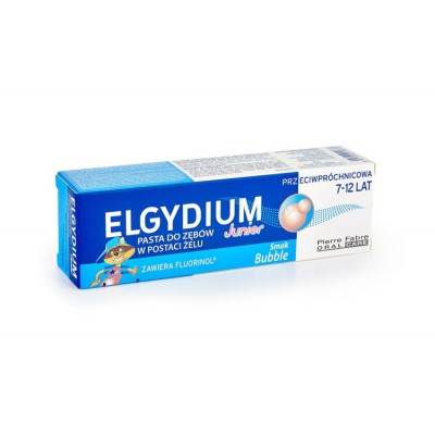 Miniaturka artykułu - ELGYDIUM JUNIOR Przeciwpr&oacute;chnicowa pasta do zęb&oacute;w w postaci żelu dla dzieci w wieku 7-12 lat - 50 ml (26106)