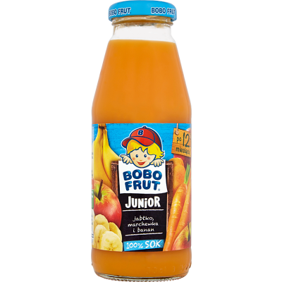 Bobo Frut Junior 100% sok jabłko marchewka i banan po 12. miesiącu - 300 ml