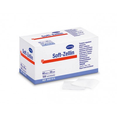 Miniaturka artykułu - Soft-Zellin Kompresy do dezynfekcji - 100 sztuk 