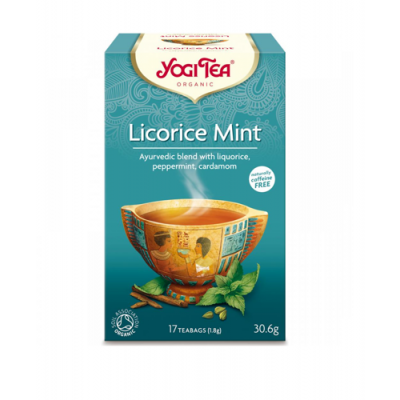 Miniaturka artykułu - YOGI TEA Licorice mint Lukrecja z miętą, 17 saszetek