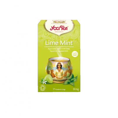 Miniaturka artykułu - YOGI TEA Lime mint Limonka z miętą, 17 saszetek