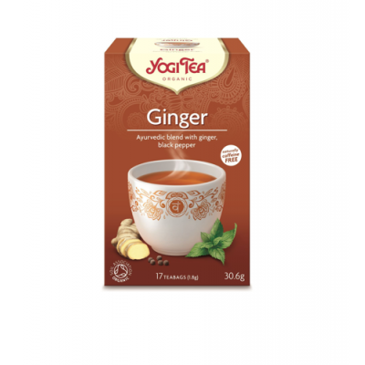 Miniaturka artykułu - YOGI TEA Ginger Imbirowa, 17 saszetek