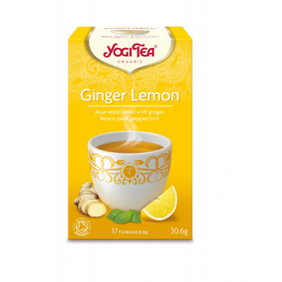 Miniaturka artykułu - YOGI TEA Ginger lemon Imbirowo-cytrynowa, 17 saszetek