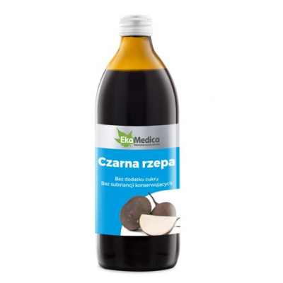 Miniaturka artykułu - Czarna Rzepa EkaMedica Sok 100% - 500 ml