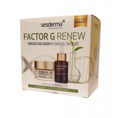 Miniaturka artykułu - SESDERMA Zestaw FACTOR G RENEW Krem, 50 ml + Serum, 30 ml 