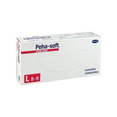 Miniaturka artykułu - Rękawice PEHA-SOFT Nitrile WHITE L - 100 sztuk