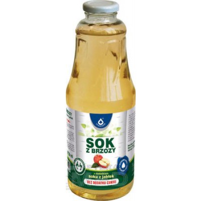 Miniaturka artykułu - Sok z brzozy z dodatkiem soku z jabłek bez cukru OLEOFARM - 1000 ml (27412)