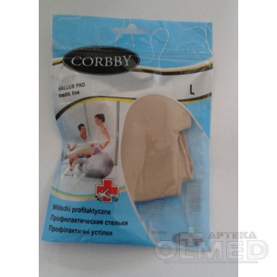 Miniaturka artykułu - CORBBY HALLUX PAD Wkładki profilaktyczne rozmiar L - 2 sztuki
