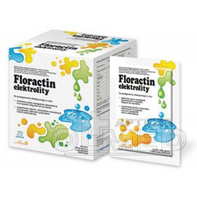 Miniaturka artykułu - Floractin Elektrolity smak pomarańczowy - 20 saszetek (27339)