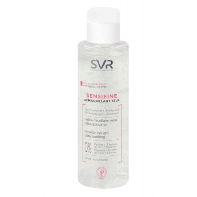 Miniaturka artykułu - SVR SENSIFINE Kojący żel micelarny do demakijażu oczu - 125 ml