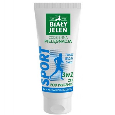 BIAŁY JELEŃ Żel pod prysznic dla aktywnych mężczyzn 3w1 - 200 ml