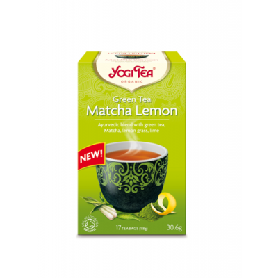 Miniaturka artykułu - YOGI TEA Green matcha lemon Zielona matcha cytrynowa, 17 saszetek