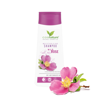 Miniaturka artykułu - COSNATURE nawilżający szampon do włos&oacute;w z dziką r&oacute;żą - 200 ml