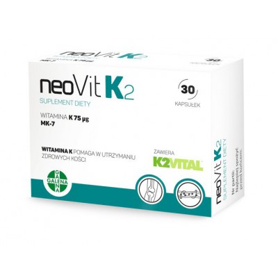 Miniaturka artykułu - NeoVit K2 75mcg - 30 kapsułek (28786)