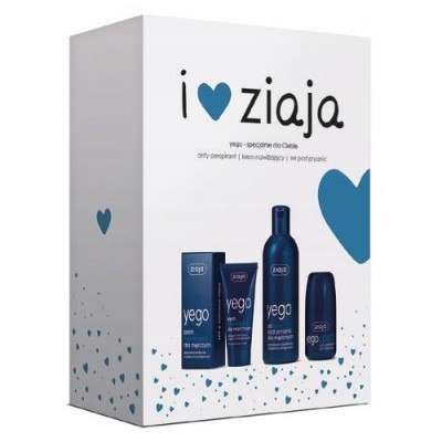Miniaturka artykułu - ZIAJA ZESTAW ŚWIĄTECZNY YEGO Żel pod prysznic, 200 ml + Krem nawilżający, 50 ml + Anty-perspirant, 60 ml