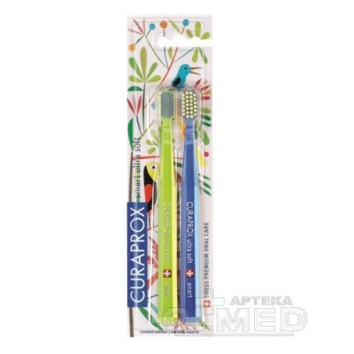 Miniaturka artykułu - CURAPROX Smart Jungle szczoteczka ultramiękka duopack - 2 sztuki (28964) 