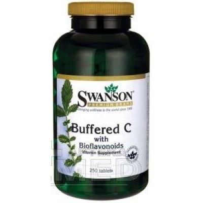 Miniaturka artykułu - SWANSON Buffered C with bioflavonoids Buforowana witamina C 1000mg z bioflawonoidami - 250 tabletek 