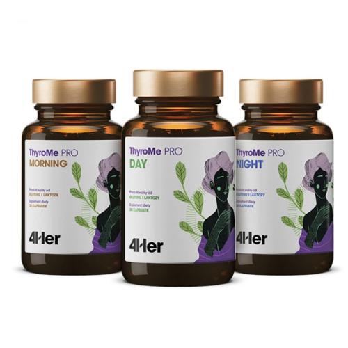 Miniaturka artykułu - Health Labs Zestaw 4Her ThyroMe PRO: Morning, 30kaps. + Day, 30kaps. + Night, 30kaps.