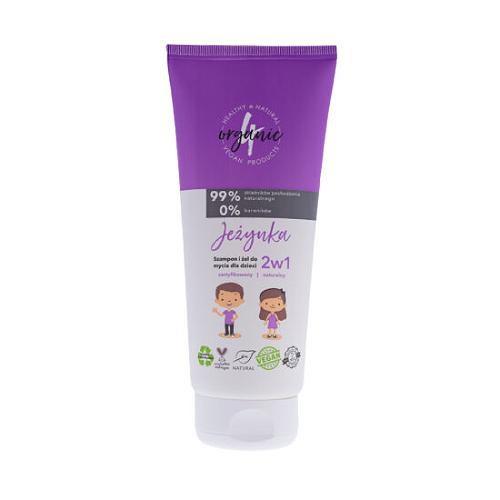 Miniaturka artykułu - 4ORGANIC 2w1 Szampon i żel dla dzieci JEŻYNKA, 200ml