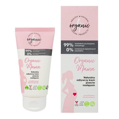 Miniaturka artykułu - 4Organic Mama Naturalny odżywczy krem przeciw rozstępom, 50ml