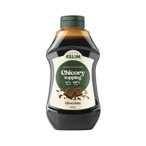 Miniaturka artykułu - 4SLIM Syrop z cykorii topping smak czekoladowy, 700 g KR&Oacute;TKA DATA 26.11.2026