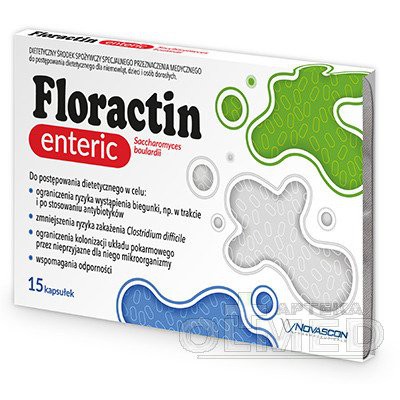 Miniaturka artykułu - Floractin enteric - 15 kapsułek (29678)
