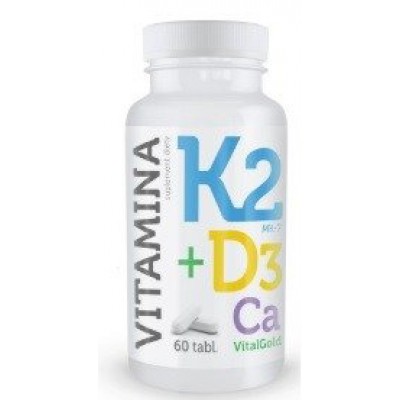 Miniaturka artykułu - Vitamina K2+D3 VitalGold - 60 tabletek