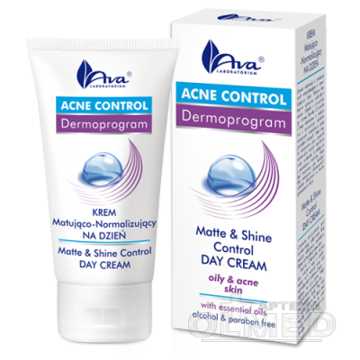 Miniaturka artykułu - AVA ACNE CONTROL Krem matująco-normalizujący na dzień - 50 ml 