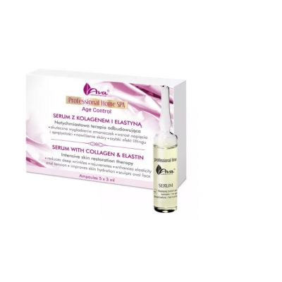 Miniaturka artykułu - Ava HOME SPA Serum z kolagenem i elastyną - 5 x 3 ml 