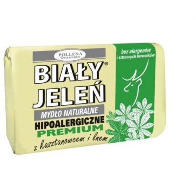 BIAŁY JELEŃ Mydło Premium z kasztanowcem i lnem - 100 g (30131)