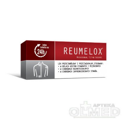 Miniaturka artykułu - Reumelox 7,5 mg - 20 tabletek (26394)
